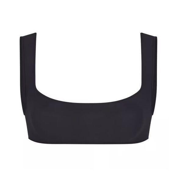 Skims Raw Edge Micro Scoop Bralette Onyx Large - Picture 1 of 9